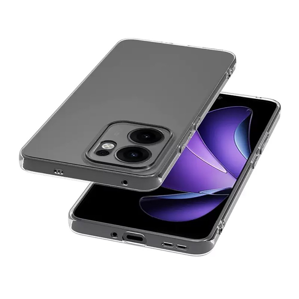 Oppo A6X Kılıf İnce ve Esnek Şeffaf Süper Silikon