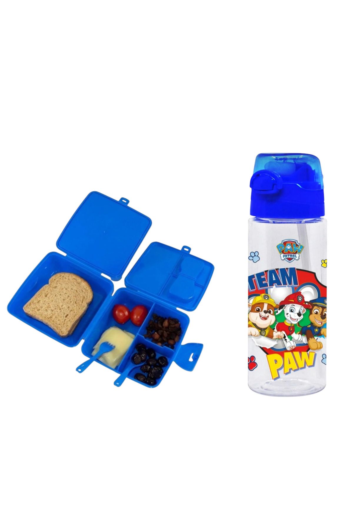 Paw Patrol Dört Bölmeli Beslenme Kabı ve 500 ml Tritan Matara