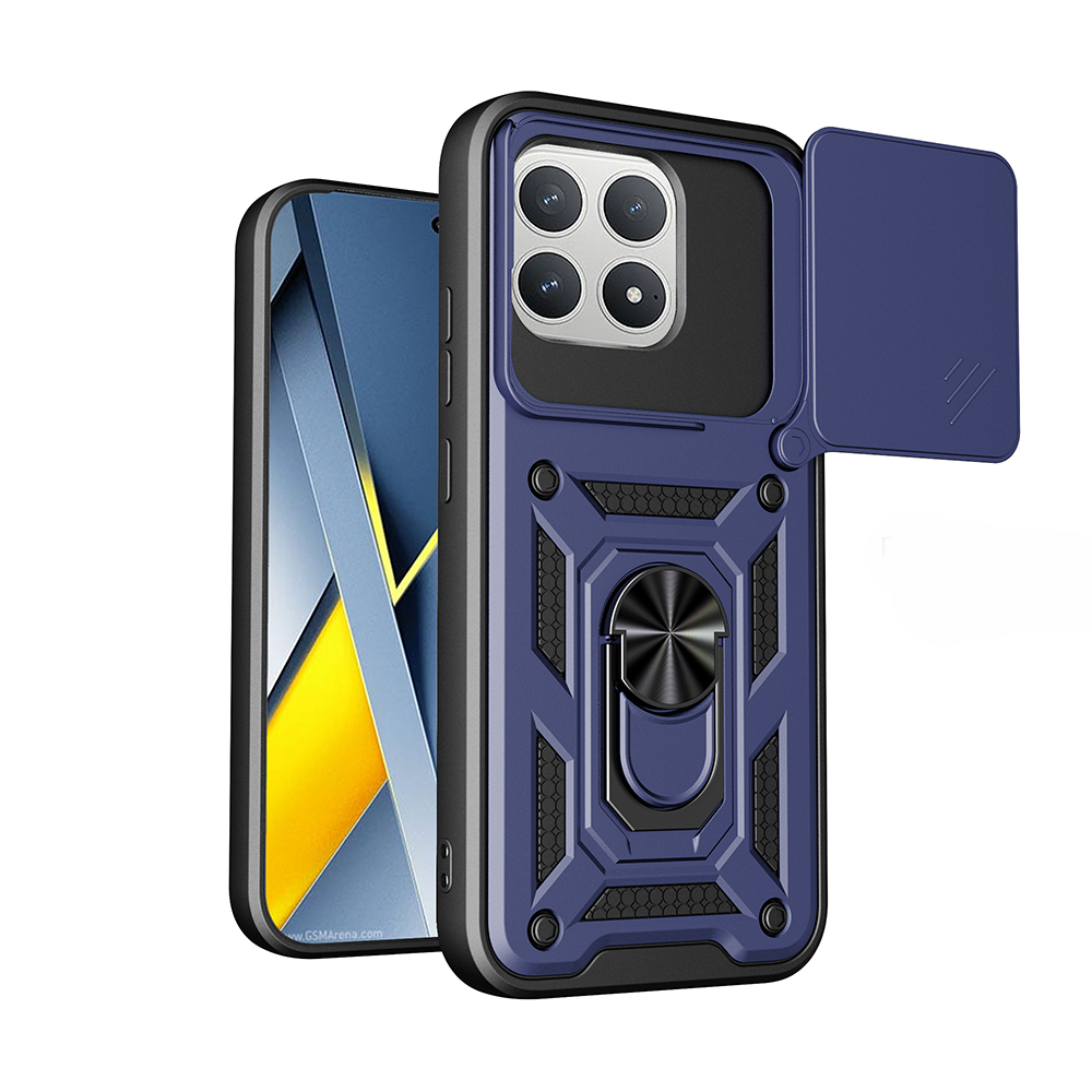 Poco F8 Pro Kılıf Magnetik Standlı Kamera Korumalı Sürgülü Vega Kapak