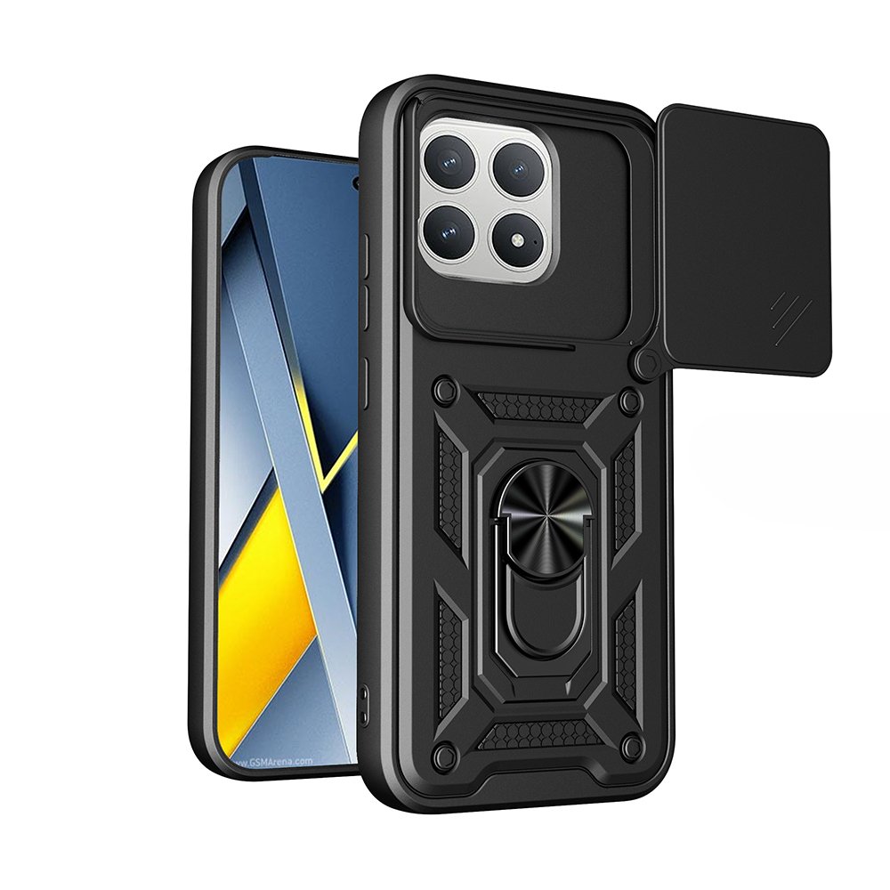 Poco F8 Pro Kılıf Magnetik Standlı Kamera Korumalı Sürgülü Vega Kapak