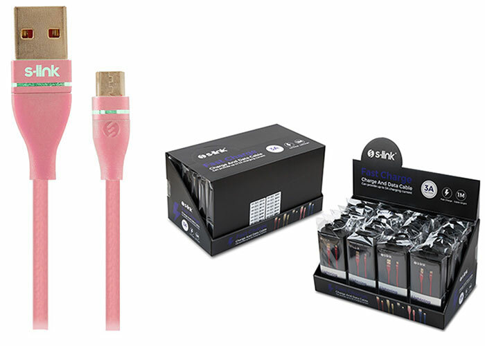 S-LINK SWAPP SW-C540 1M 3A MICRO USB ROSE GOLD SARJ KABLOSU