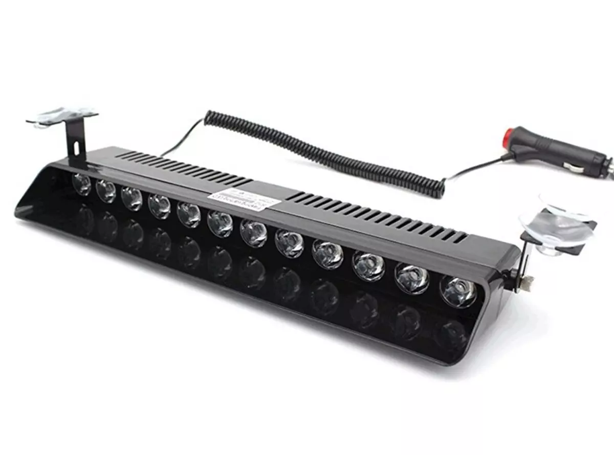 S12 12V Çakmaklık Girişli Cam Içi Vantuzlu Yanıp Sönen Ledi Turuncu Beyaz 12 Ledli