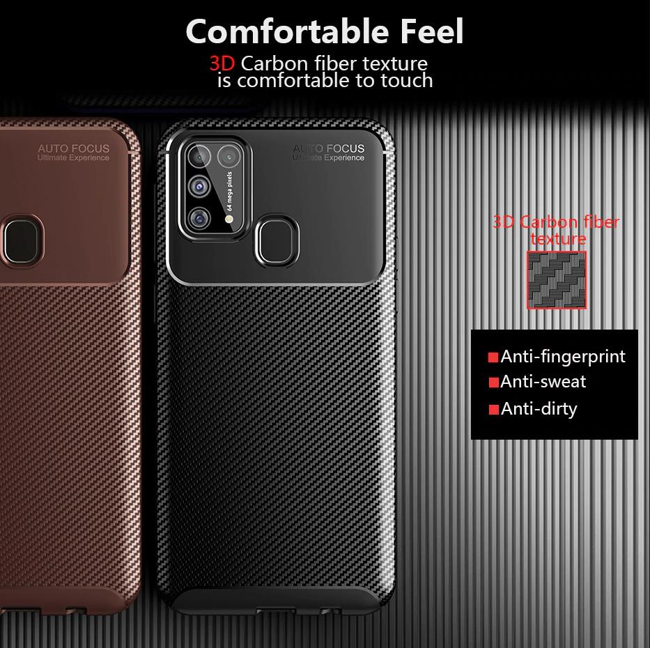 Samsung Galaxy M31 Kaliteli Elde Kaymayan Kamera Korumalı Kılıf