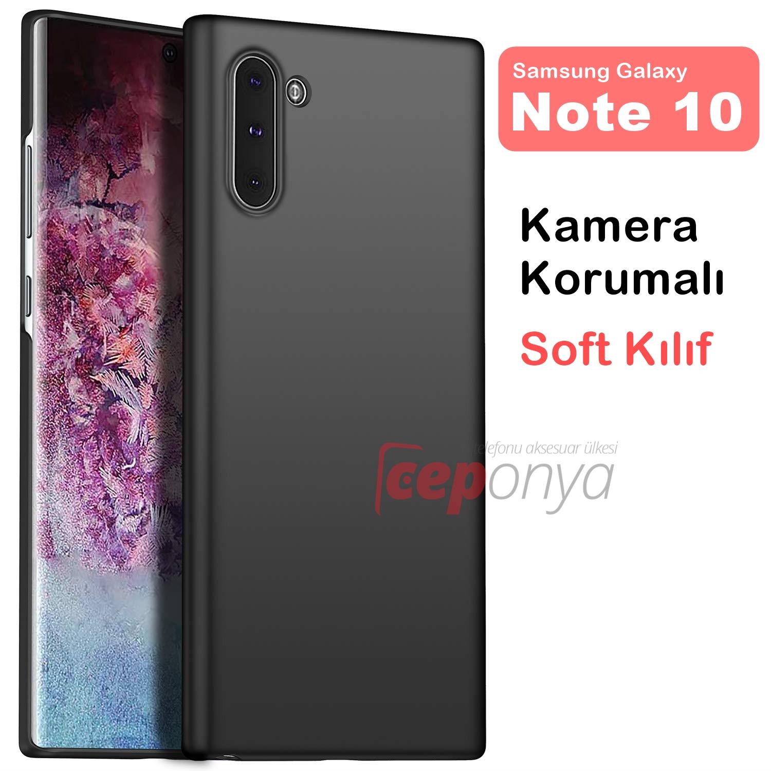 Samsung Galaxy Note 10 Kamera Korumalı Kaliteli Silikon Kılıf