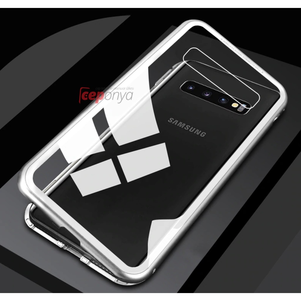 Samsung Galaxy S10 Mıknatıslı 360° Tam Koruma Cam Kılıf