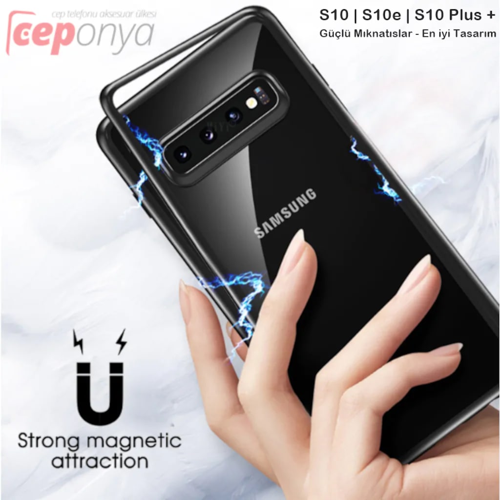 Samsung Galaxy S10 Mıknatıslı 360° Tam Koruma Cam Kılıf