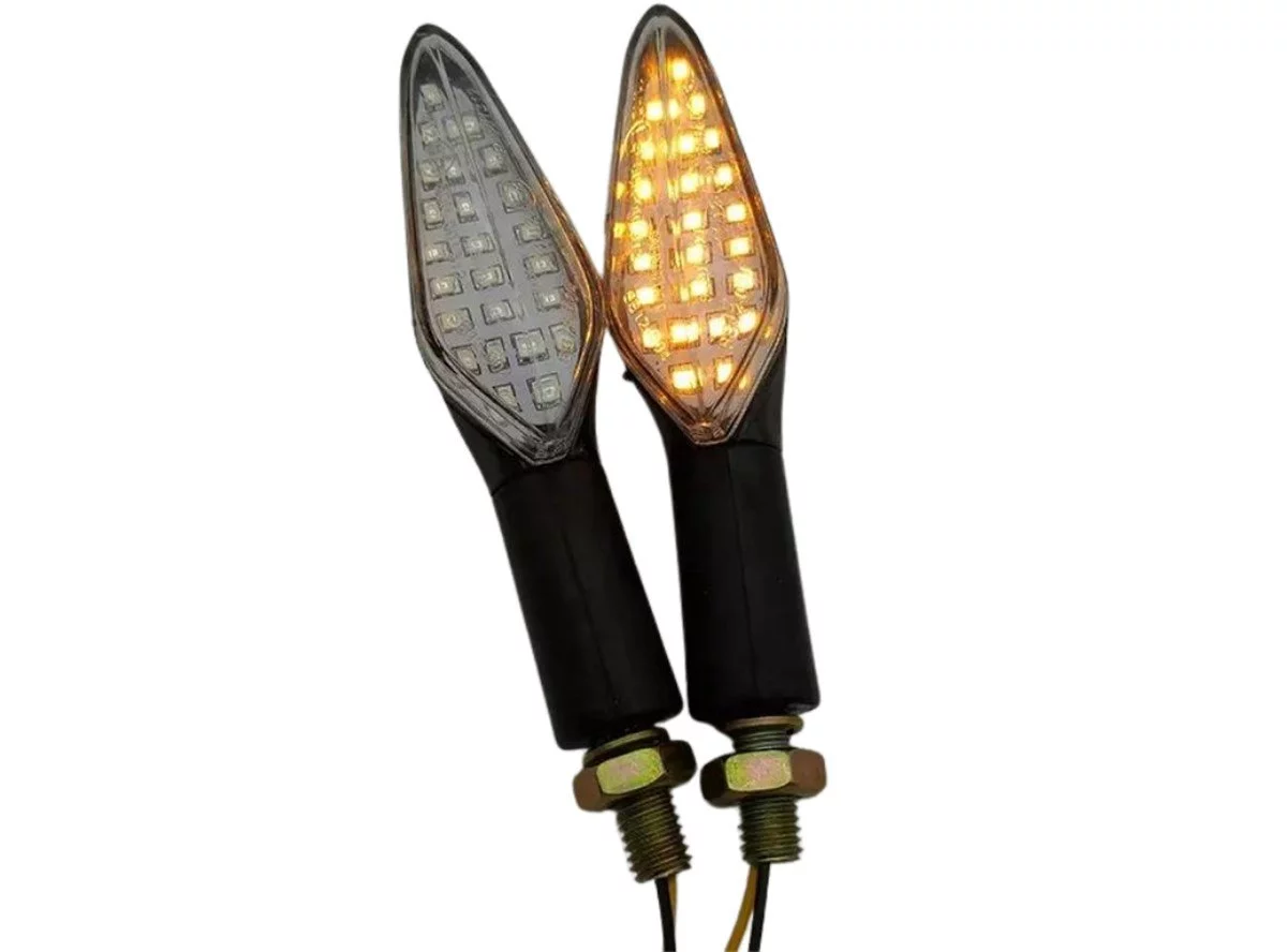 Sarı Motorsiklet Led Işıklı Dönüş Sinyal Gösterge Işığı 2 Adet