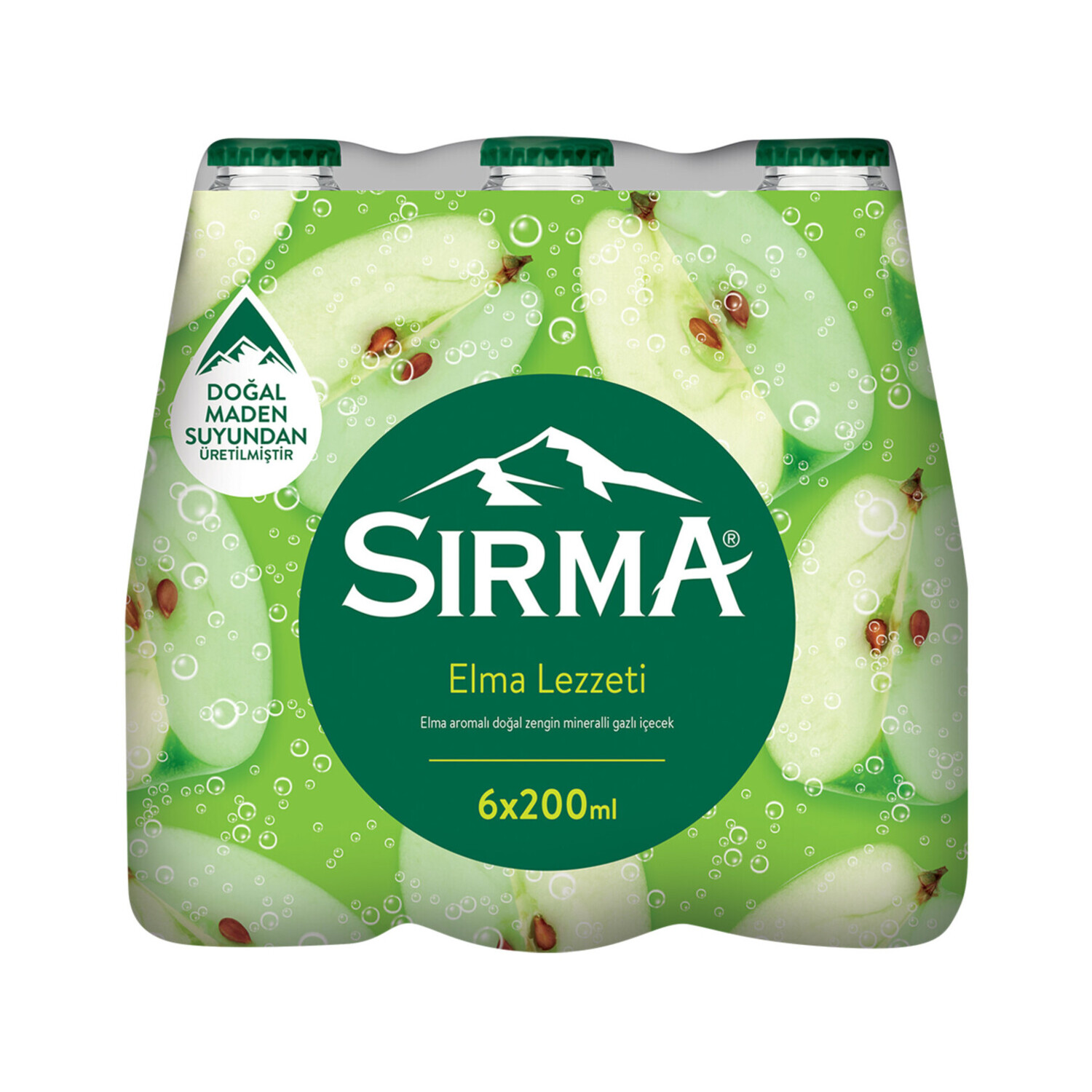 Sırma C Vitaminli Elma Aromalı Doğal Maden Suyu 6 X 200 Ml