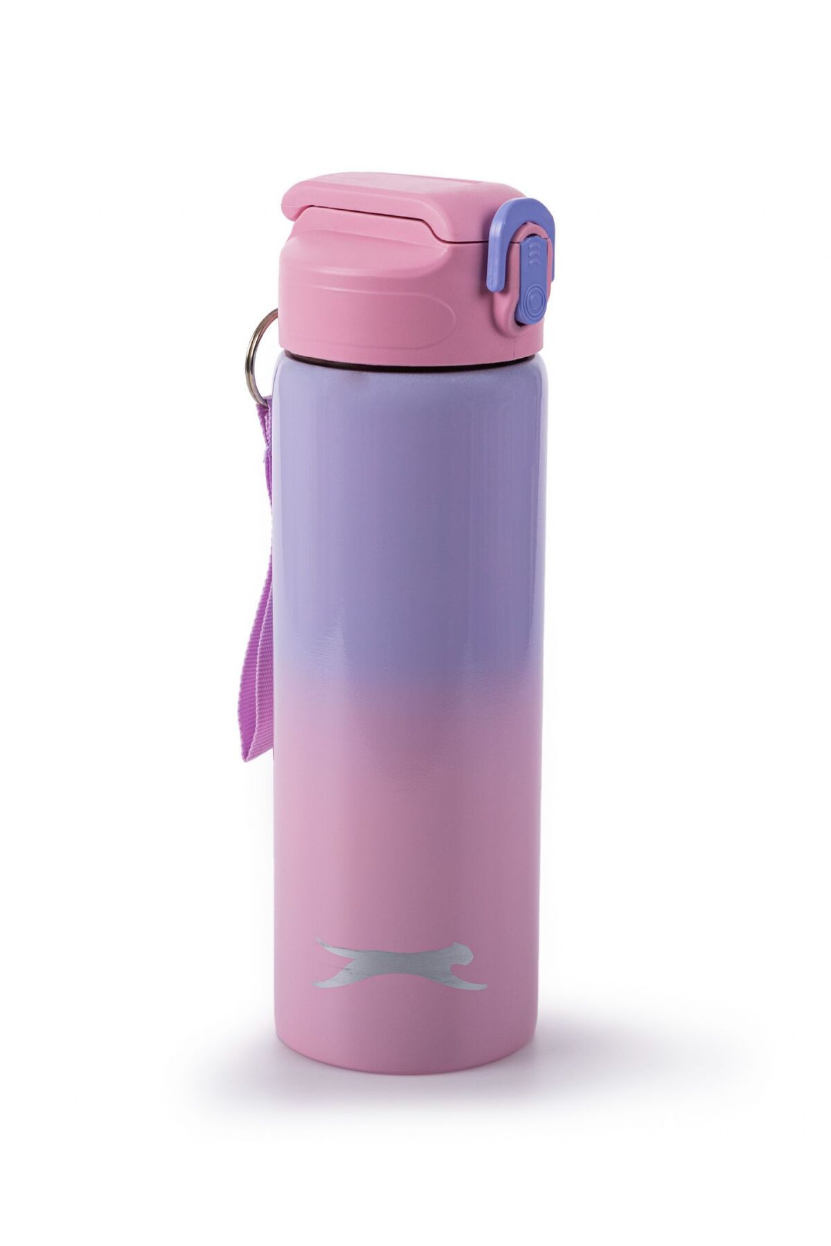 Slazenger Pembe Silikon Pipetli Çelik Matara - Kız Çocuk
