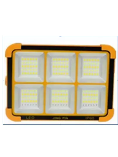 100w Led Projektör Beyaz -Sarı Işık Çakar Modlu 9000 Lümen Güneş Enerjili