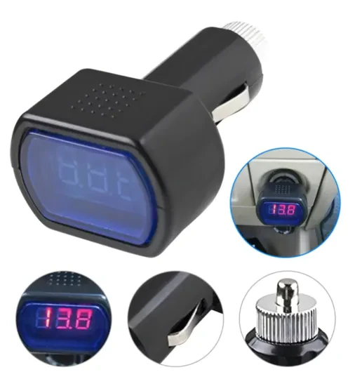 12-24V Dijital Oto Araç Çakmaklık Akü Volt Ölçer Akü Voltmetre