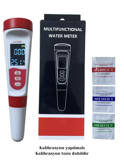 2 In 1 Ph Sıcaklık Ölçer Led’li Sıcaklık Göstergeli Ph Cihazı