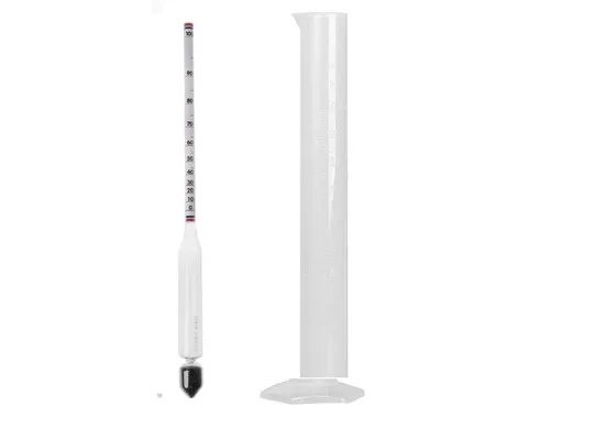 27CM Uzun Form Dansimetre Alkol-Metre 0-100 Derece Alkol Ölçer