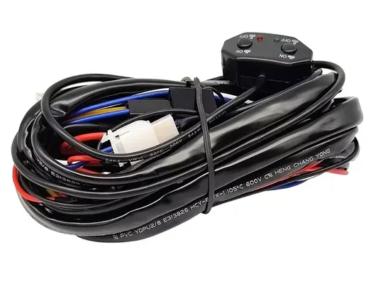 300W 16 AWG Kablo Demeti 15A Off Road LED Çift Tuşlu Kumandalı Kablo Açma Kapma