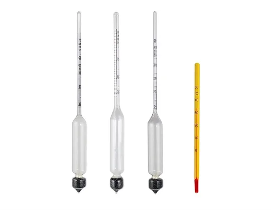 4 Parça Alkol Metre Termometre Seti Etil Alkol-Su Karışımı Test