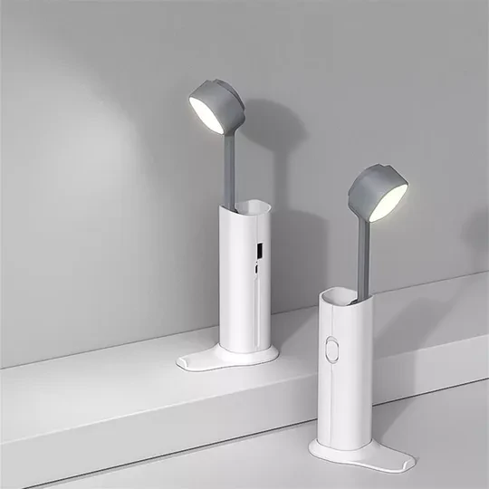 4in1 4500mAh 3 Kademe Işıklı Şarj Edilebilir Masa Lambası Powerbank Telefon Standı Fener