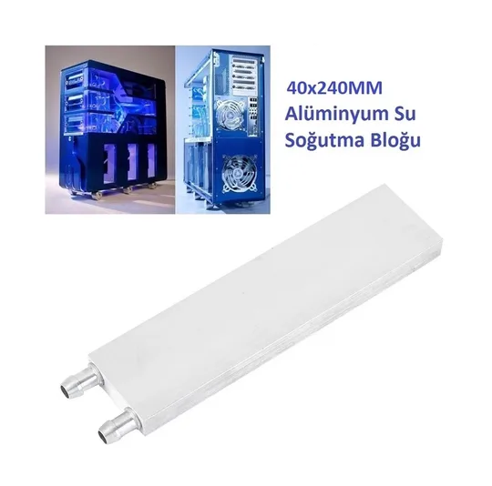 Alüminyum Su Soğutma Bloğu Sıvı CPU 40x240mm