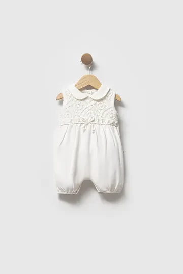 Bebelinna 13297  Kısa Tulum 0-3 / 3-6 Ay Krem