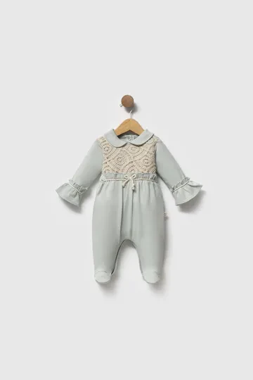 Bebelinna 2742  Penye Tulum 0-3 / 3-6 Ay Yeşil
