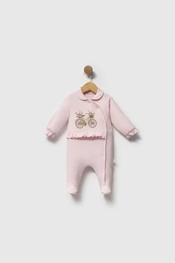Bebelinna 2752  Penye Tulum 0-3 / 3-6 Ay Pembe