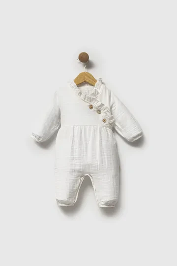 Bebelinna 2768  Muslin Tulum 0-3 / 3-6 Ay Krem
