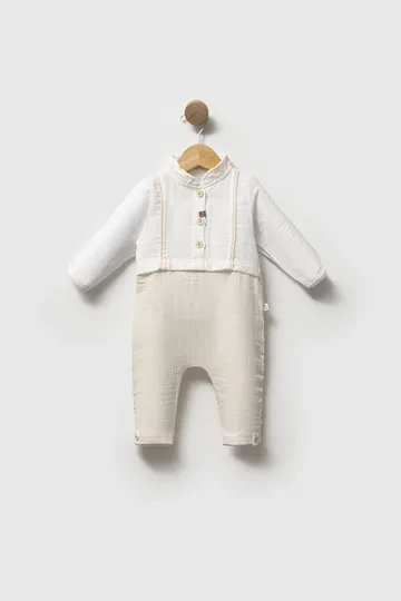 Bebelinna 2769  Muslin Tulum 0-3 / 3-6 Ay Organik