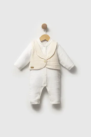 Bebelinna 2770  Muslin Tulum 0-3 / 3-6 Ay Organik