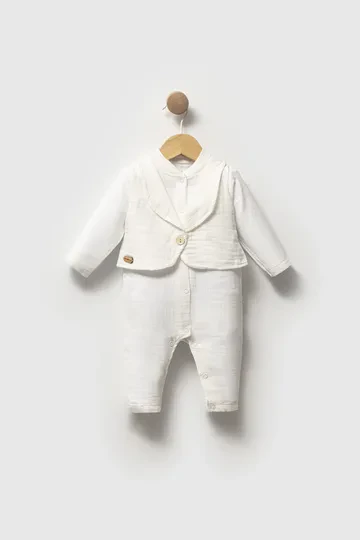 Bebelinna 2770  Muslin Tulum 0-3 / 3-6 Ay Krem