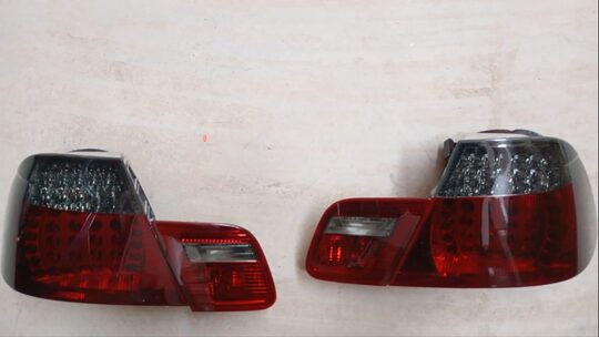 BMW 3 Serisi E46 1998-01 Sedan Kırmızı Beyaz Stop Set