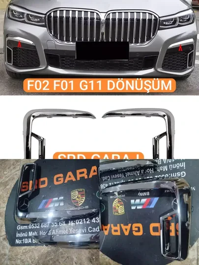 BMW 7 Serisi F01 F02 G11 Dönüşüm Ön Tampon Kromu