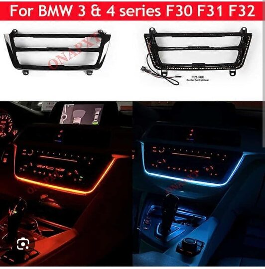 BMW F30 F31 F32 Klima Kontrol Paneli Çerçevesi LED Işıklı