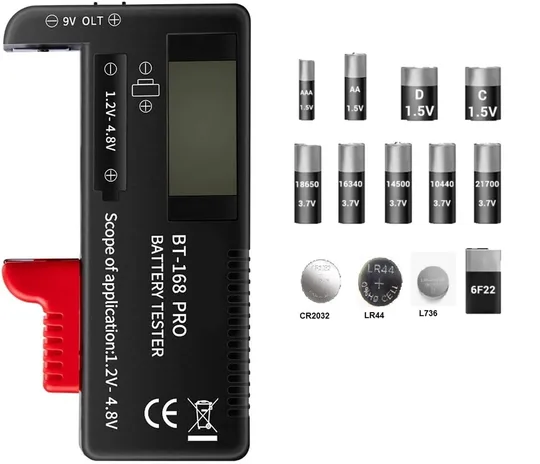 BT-168 Pro LCD Ekranlı Dijital Pil Kapasite Ölçüm Test Cihazı
