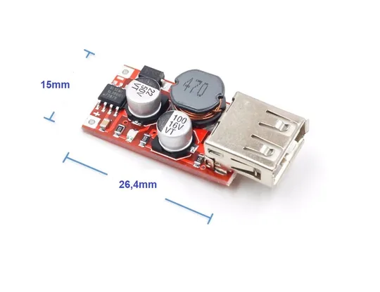 DC-DC Araç USB Modülü 9V 12V 24V Gerilimi 5V Voltaj Düşürücü 3A