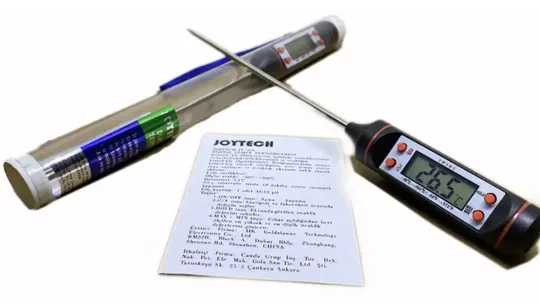 Dijital LCD Gıda Termometresi Yemek Mutfak Termometre Pil Hediye