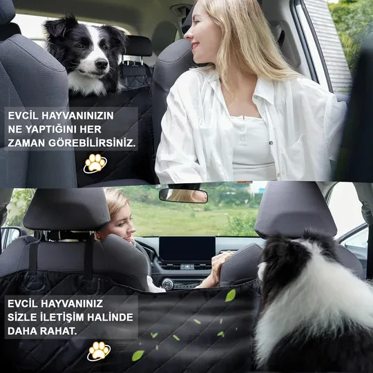 Haegs Evcil Hayvan için Araba Koltuk Kılıfı, Oto Köpek Koltuk Örtüsü, Su Geçirmez Hamak 600D Ağır Hizmet Tipi Çizilmeye Dayanıklı Kaymaz Bagaj Köpek Örtüsü Araba Pickup ve SUV`lar için- Gri