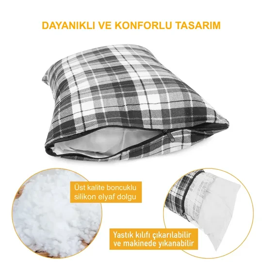 Haegs Kamp Yastığı, Seyahat Yastığı, Silikon Elyaf Dolgulu Hafif Küçük Yastık, Orta Sertlikte, Nefes Alabilir Kılıf, Kamp, Uçak ve Araba İçin İdeal 35x50cm Polar Antrasit