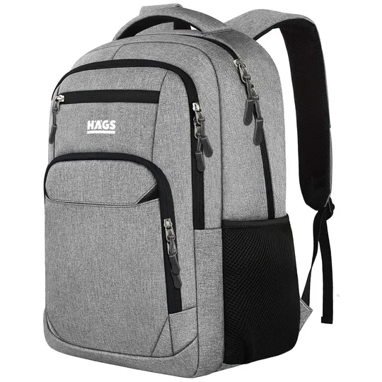 Haegs Laptop Sırt Çantası, Multi Cepli İş Seyahat Çantası, Dizüstü Bilgisayar Sırt Çantası, Suya Dayanıklı, Kolej Bilgisayar Çantası, Kadınlar ve Erkekler İçin Çok Bölmeli Organizer Çanta - Gri