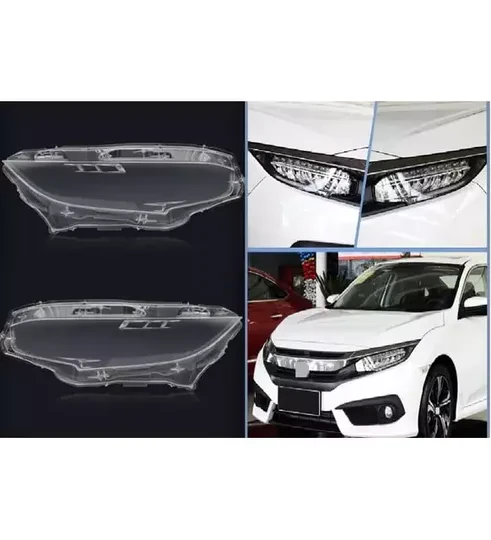 Honda Civic 2016-21 Ledli Sağ Sol Far Camı