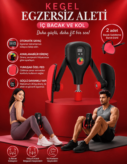 İç Bacak Egzersiz Aleti 35 Kg Ayarlanabilir Kegel Cihazı Pelvik Kas Aleti Kalça Kol Sıkılaştırıcı
