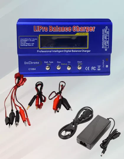 10A Adaptörlü Rc Lityum Pil Şarj Cihazı 18650 Pil Şarj