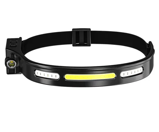 LX200 Sensörlü Şarjlı COB LED ve XPE 5 Mod Kafa Lambası