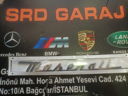 Maserati Bagaj Yazısı Logo Krom