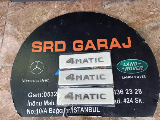 Mercedes 4MATIC Logo Yazı