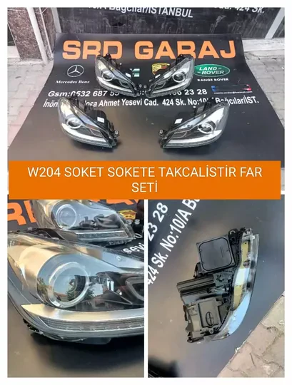 Mercedes C Serisi W204 Tak Çalıştır Sağ Sol Far
