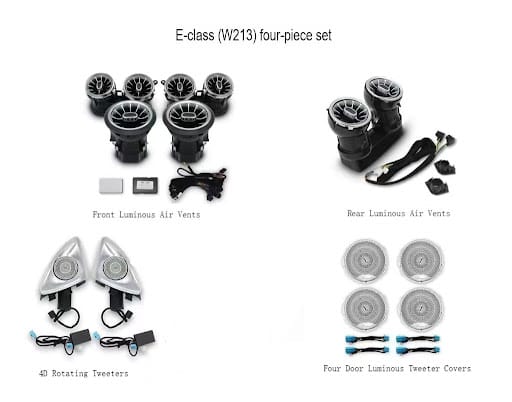 Mercedes E Serisi W213 Airwent Işıklı 4D Twetter Set