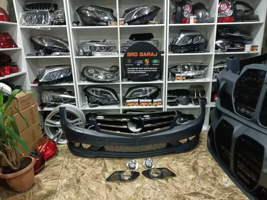 Mercedes W204 C Serisi AMG Ön Tampon Dolu Sisler Panjur Dahil Fiyat 2007 2011