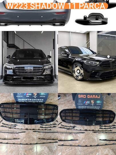 Mercedes W223 S450 AMG Tampon Çıtaları Ve Panjur Shadow Set