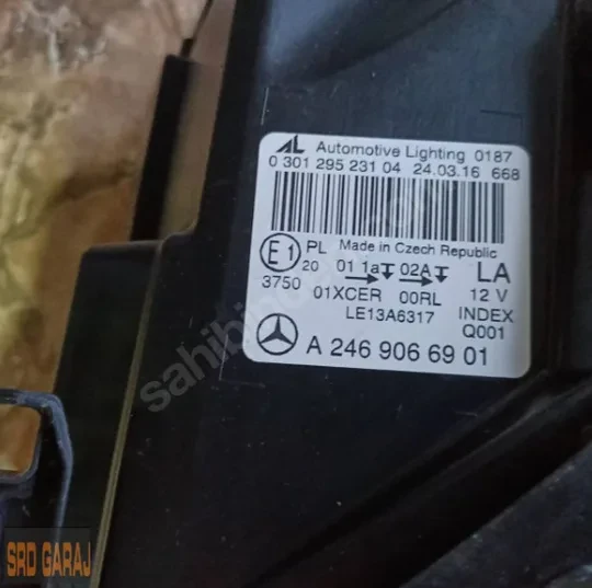 Mercedes W246 B Serısı Sol LED Far A2469066901