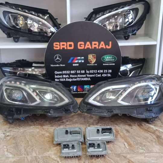 Mersedes e180 e200 e250 e350 e400 Sağ Sol LED Far+Beyin