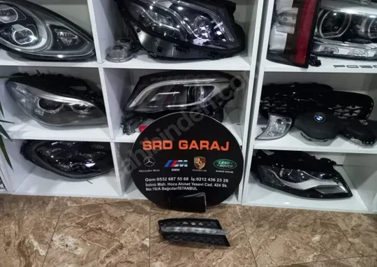 Mersedes W204 W216 W218 W221 LED Sol Gündüz Farı Ve Çerçevesi